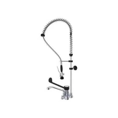 DOUCHETTE MELANGEUR AVEC ROBINET INTERMEDIAIRE, COMMANDE A COUDE